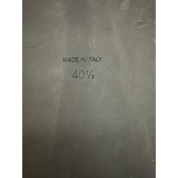 MOMA Black Leather Platform Slides Sandals Size 10.5 Handmade - Picture 6 of 7